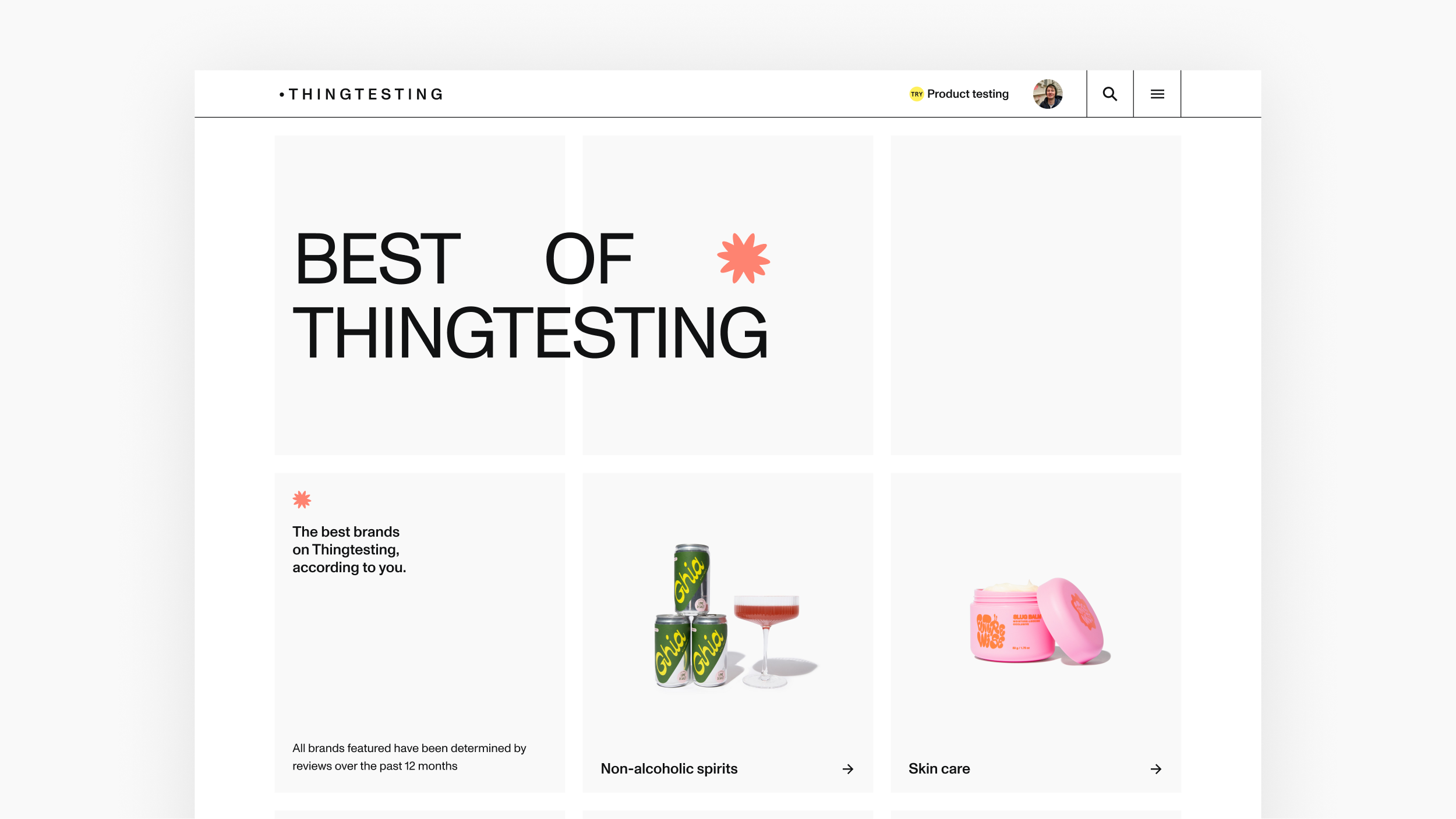 The Best of Thingtesting homepage