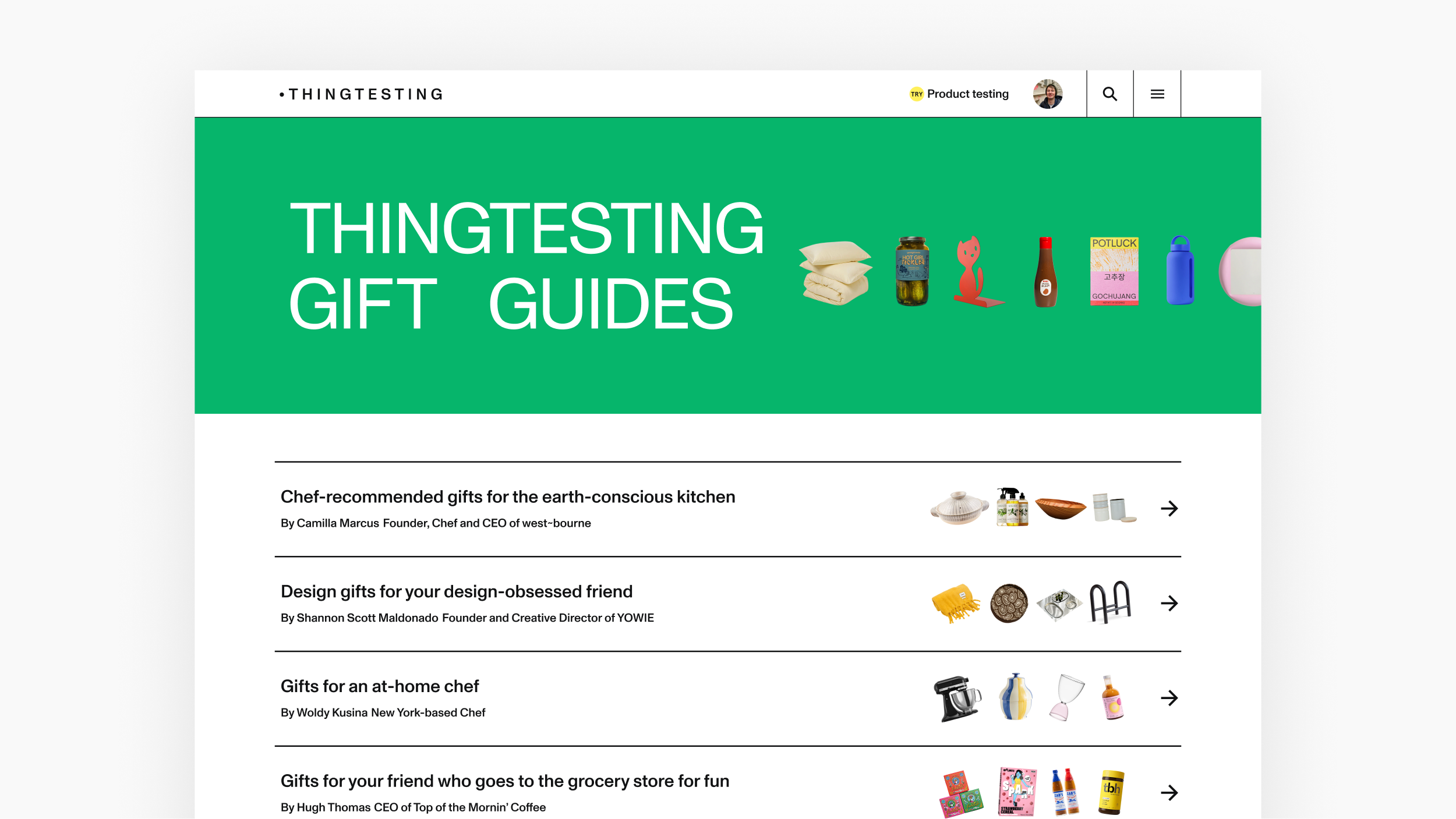 Thingtesting Gift Guides